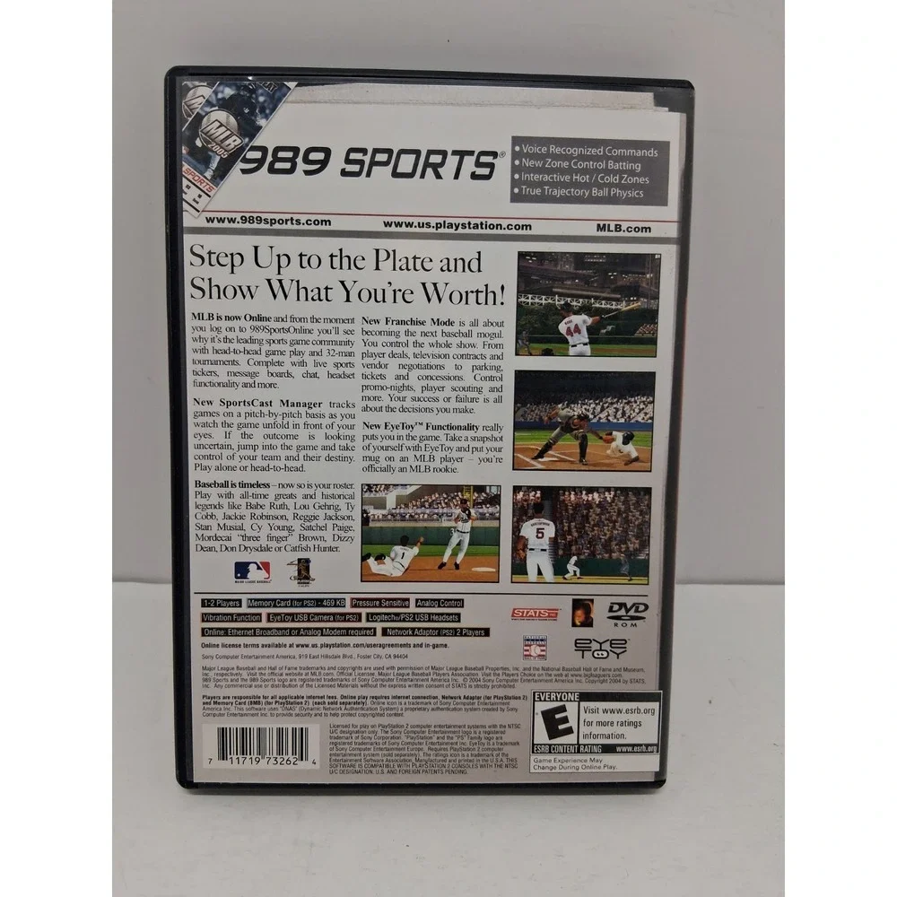 MLB 2005 (PlayStation 2 PS2, 2004) Complete w/ Manual CIB 989 Sports